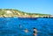 ISOLE TREMITI, ITALY - AUGUST 9, 2016: Bathing in Isole Tremiti