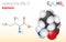 Isoleucine (Ile, I) amino acid molecule. (Chemical formula C6H13NO2)