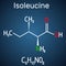 Isoleucine L- isoleucine , Ile, I amino acid molecule. It is used in the biosynthesis of proteins. Structural chemical formula