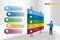 Isomatic banner style Infographics layout template design for business presentation, Vector illustration