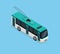 Isometric 3D Electric Trolleybus