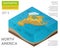Isometric 3d North America physical map elements. Build your own