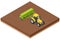 Isometric Agricultural Cultivator. A cultivator is a piece of agricultural equipment used for secondary tillage. Tractor