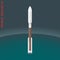 Isometric american space medium rocket