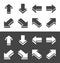 Isometric arrow icon set