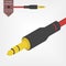 Isometric audio 3.5 mm cable vector illustration. Audio connector volumetric design