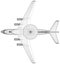 Isometric AWACS Airplane, Radar Aircraft, Military Air Force Plane. Vector Illustration of 3d