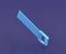 Isometric backsaw  on blue background, single color workshop tool, 3d rendering