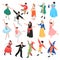 Isometric Ballet Dancers Set