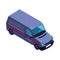 Isometric Bank Minivan Composition