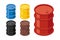 Isometric barrels, 3d icon in flat style