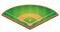 Isometric Baseball field. Flat illustration of baseball field vector design