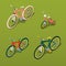 Isometric Bicycle. City Bicycle, Children Bicycle