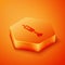 Isometric Blender icon isolated on orange background. Kitchen electric stationary blender with bowl. Cooking smoothies