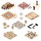 Isometric Board Games Icon Set