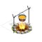 Isometric Bonfire Burning On Firewood In The Camp, Camping And Hiking Outdoor Tourism Related Item Isolated Vector