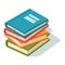 Isometric book icon vector illustration.