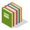 Isometric book icon vector illustration.