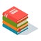 Isometric book icon vector illustration.