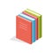 Isometric books. Vector Illustration