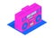 Isometric boombox.