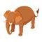 Isometric Brown Elephant