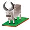 Isometric bull. Vector illustration decorative design