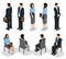 Isometric Business People Set