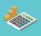 Isometric calculator, coins stacks