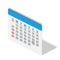 Isometric calendar icon