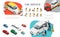 Isometric Car Service Elements Set