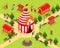 Isometric Carnival Circus Template