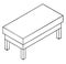 Isometric Of A Carpenter`s Bench vintage illustration