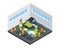 Isometric Carwash Service Concept