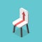 Isometric chair, arrow, growth