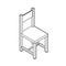 Isometric chair vector