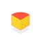 Isometric cheese icon with shadow