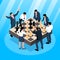 Isometric Chess Business Composition
