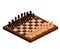 Isometric chess pieces with board