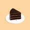 Isometric chocolate cake vector