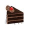Isometric chocolate cake vector