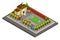 Isometric City School Building Template