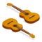 Isometric Classical acoustic guitar