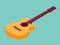Isometric classical acoustic guitar icon