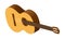 Isometric classical acoustic guitar icon on white