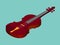 Isometric classical acoustic violin icon