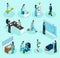 Isometric Cleaning Service Set