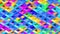 Isometric Colorful Swaying 3D Cubes in Holes Sliding from Bottom Left to Top