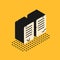 Isometric The commandments icon isolated on yellow background. Gods law concept. Vector Illustration