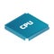 Isometric CPU micro chip. Color vector image